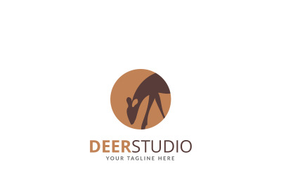 Modello di logo di Deer Studio