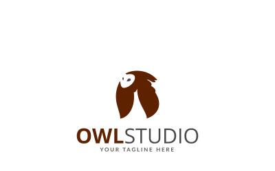 Modello di logo di Owl Studio