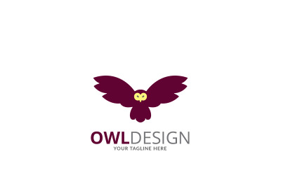 Modelo de logotipo de design de coruja