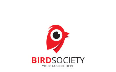 Ptačí společnost Logo šablona