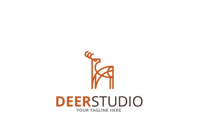 Salva il modello di logo di Deer Studio