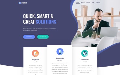 Template WordPress Responsive #73393 "Biznory - Business Elementor"