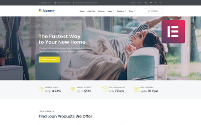 Balanceser - Financial Services WordPress Elementor Theme