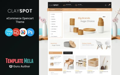 Clayspot - modelo de OpenCart de loja de decoração de casa