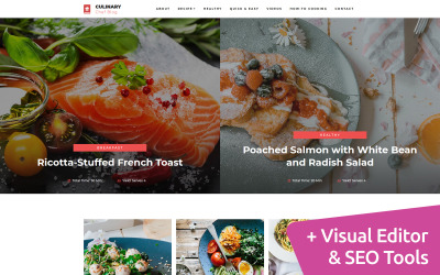 Culinair - Recept Moto CMS 3-sjabloon