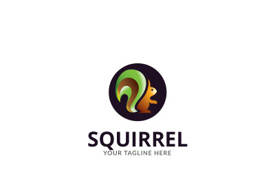 Modello di logo di gioco scoiattolo