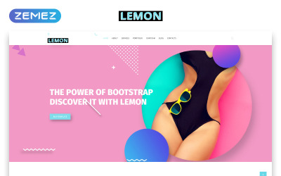 Modello Siti Web Responsive #73433 "Lemon - Design Company Responsive HTML"