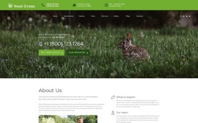 Real Grass - HTML-шаблон целевой страницы для ухода за садом