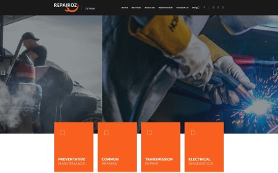 Repairoz - Araba Tamir Elementor WordPress Açılış Sayfası Şablonu