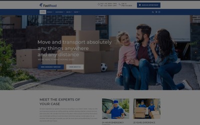 Tema WordPress Responsive #73452 "FastRoad - Moving Company Responsive Elementor"
