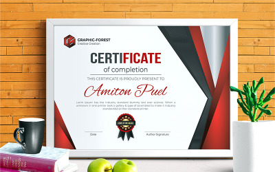 A4 &amp; US Letter Size Print Ready Certificate Template