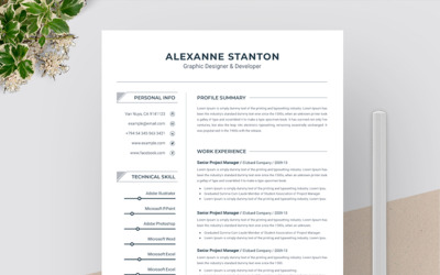 Modèle de CV propre d&amp;#39;Alexanne Stanton