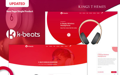 Modèle de page de destination K-beats