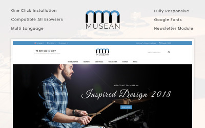 "Musean - Musical Store" thème OpenCart adaptatif #73552