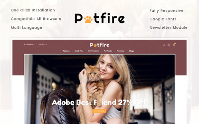 Petfire - Animals Store OpenCart Template