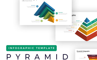Piramidepresentatie - Infographic PowerPoint-sjabloon