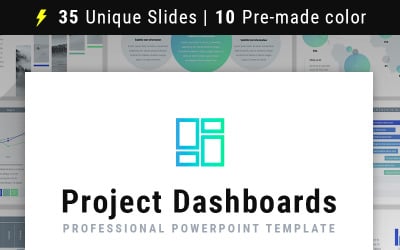 PowerPoint şablonu için Proje Gösterge Tabloları