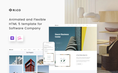 R&CO - Website-sjabloon voor architectuur en constructie