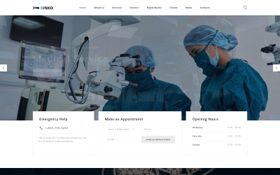 Binko - szablon strony docelowej HTML futurystycznej prywatnej kliniki