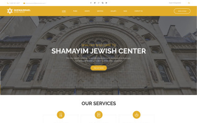WordPress Theme namens "Shema Israel - Jewish Cultural and Religious Center" #73548