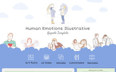 Emberi érzelmek szemléletes - Keynote sablon