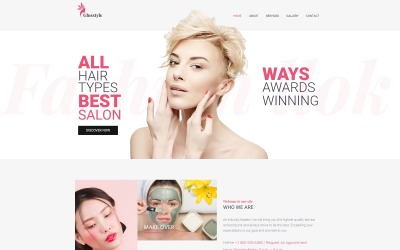 Glosstyle - Tema de WordPress Elementor para salón de belleza