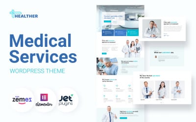 Healther - Tema do WordPress Elementor para serviços médicos