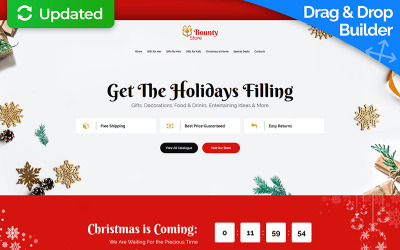 Landing Page Template namens "Bounty Store - Christmas" #73648