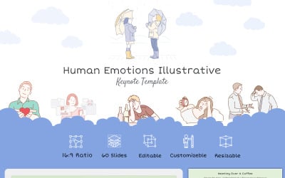 Mänskliga känslor Illustrativt - Keynote-mall