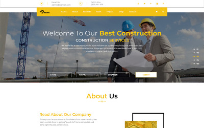 OnSite Multipage constructie websjabloon PSD PSD-sjabloon
