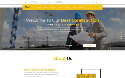 OnSite Multipage Construction Webvorlage PSD PSD-Vorlage
