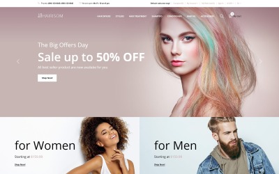 OpenCart Vorlage namens "Hairisom" #73655