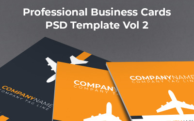 Professionella visitkort PSD-mall