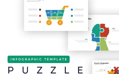 Puzzle-Präsentation - Infografik PowerPoint-Vorlage