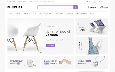 Responsivt Shoplist - Mega Store OpenCart-mall #73688