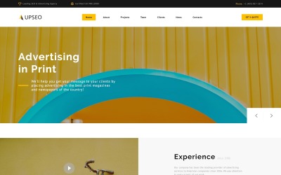 Reszponzív Upseo - Advertising HTML Landing Page Template Nyítóoldal sablon 73650