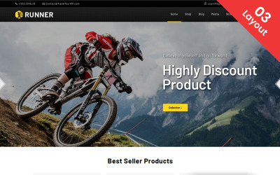 "Runner - Multipurpose" thème WooCommerce adaptatif #73694