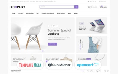 Shoplist - Plantilla OpenCart de Mega Store