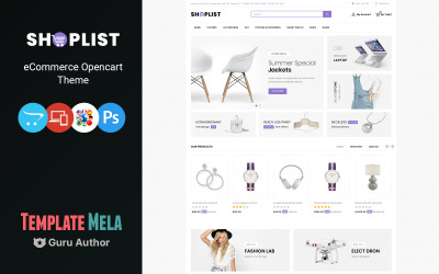 Shoplist - шаблон OpenCart Mega Store