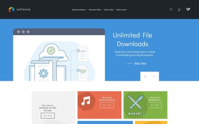 Softonne - Magento-Thema für digitale Produkte