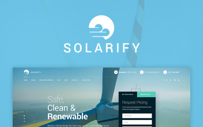 Solarify - WordPress-thema voor alternatieve eco-energie
