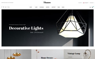 Thanos - Lighting Store OpenCart Template