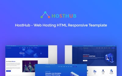 Домен Hosthub и хостинг, адаптивный HTML5-шаблон
