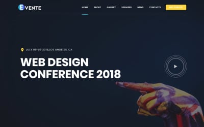 Evente - Webdesign conferentie bestemmingspagina sjabloon