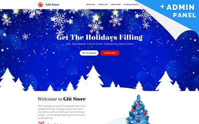 Gift Store - Noel Açılış Sayfası Şablonu