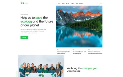 Greenex - Tema Elementor de WordPress multipropósito para el medio ambiente