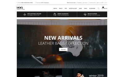 Ikki - Modello OpenCart per negozio di abbigliamento femminile