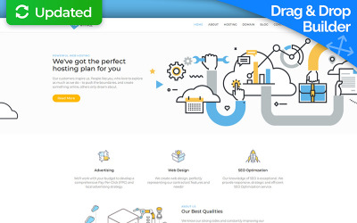 Moto CMS 3 Template namens "NoLimitz - Hosting" #73704