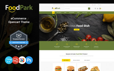 OpenCart-Vorlage für den FoodPark Store