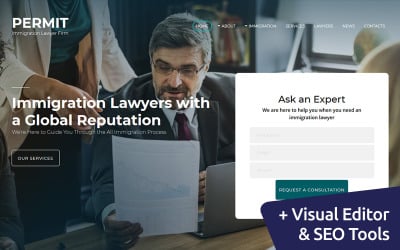 Permit - Immigration Lawyer Moto CMS 3 Template